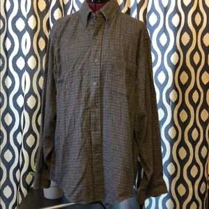 Brooks Brothers Men’s Black Grey Flannel Large